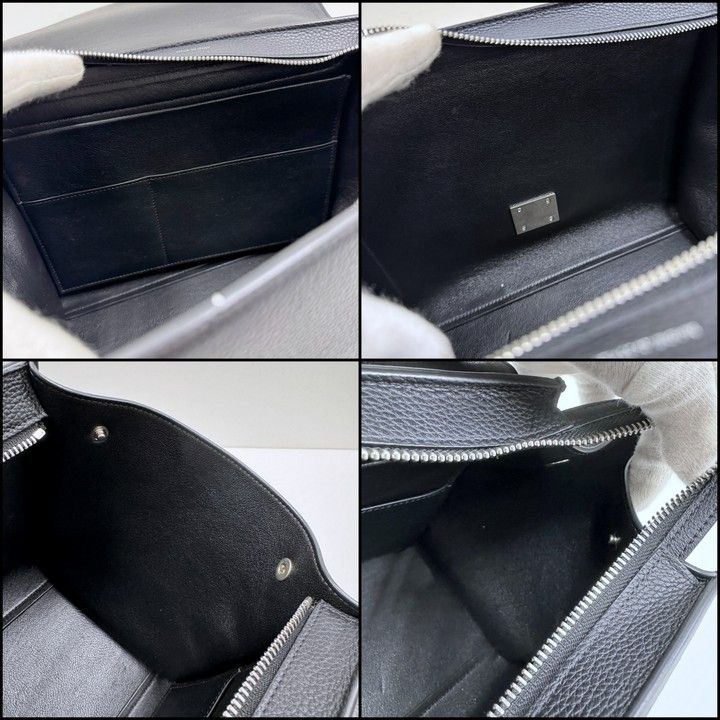 Celine Trapeze Small 2-Way Bag Black Silver Leather — view 8