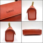 Loewe Velazquez Handbag with Handle Leather Orange Gold — view 3