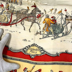 Hermes Carre 90 Joy on Ice Plaisirs du Froid Red Ivory Silk Scarf — view 4
