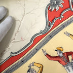 Hermes Carre 90 Joy on Ice Plaisirs du Froid Red Ivory Silk Scarf — view 6