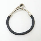 Hermes Jumbo Bracelet Leather Black Silver — view 2