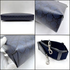Gucci Ophidia Tote GG Supreme Leather Navy Antique Silver — view 4