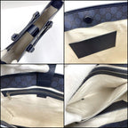 Gucci Ophidia Tote GG Supreme Leather Navy Antique Silver — view 6