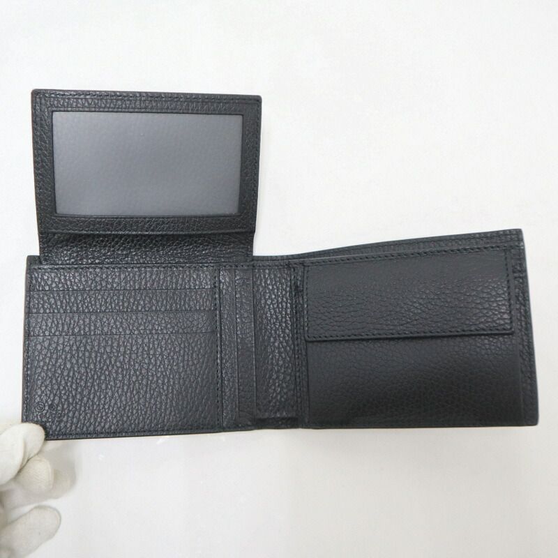 Gucci Bifold Compact Wallet Black Leather — view 6
