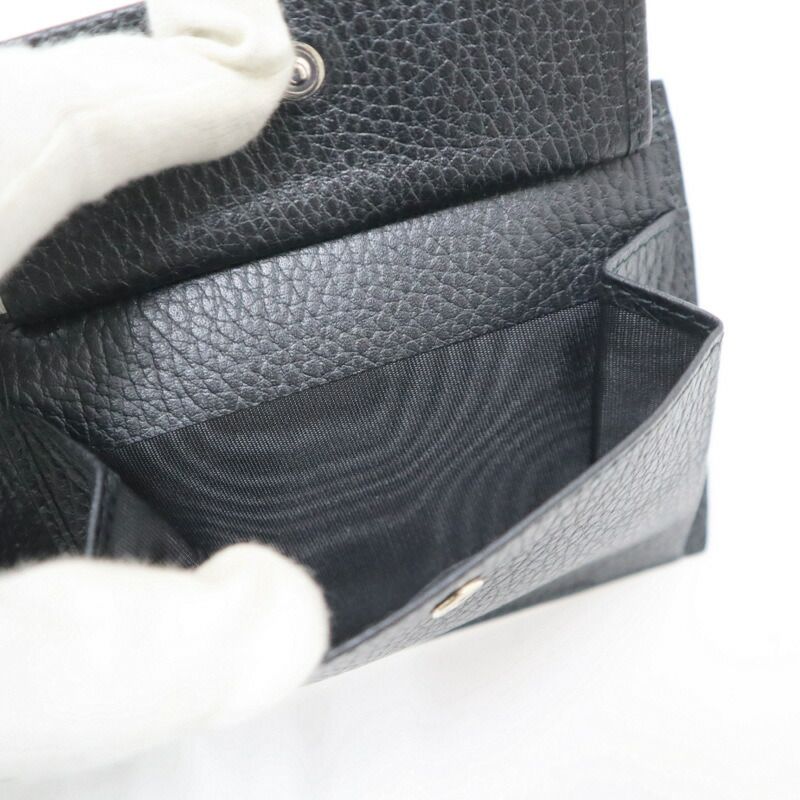 Gucci Bifold Compact Wallet Black Leather — view 8