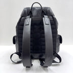 Dior Hit the Road Backpack CD Diamond Canvas Leather Black Metal — view 2