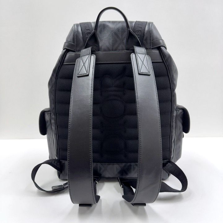 Dior Hit the Road Backpack CD Diamond Canvas Leather Black Metal — view 2