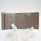 Celine Small Trifold Wallet Leather Gray Gold — view 5