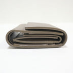 Celine Small Trifold Wallet Leather Gray Gold — view 3