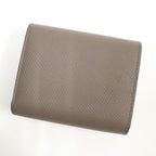 Celine Small Trifold Wallet Leather Gray Gold — view 2