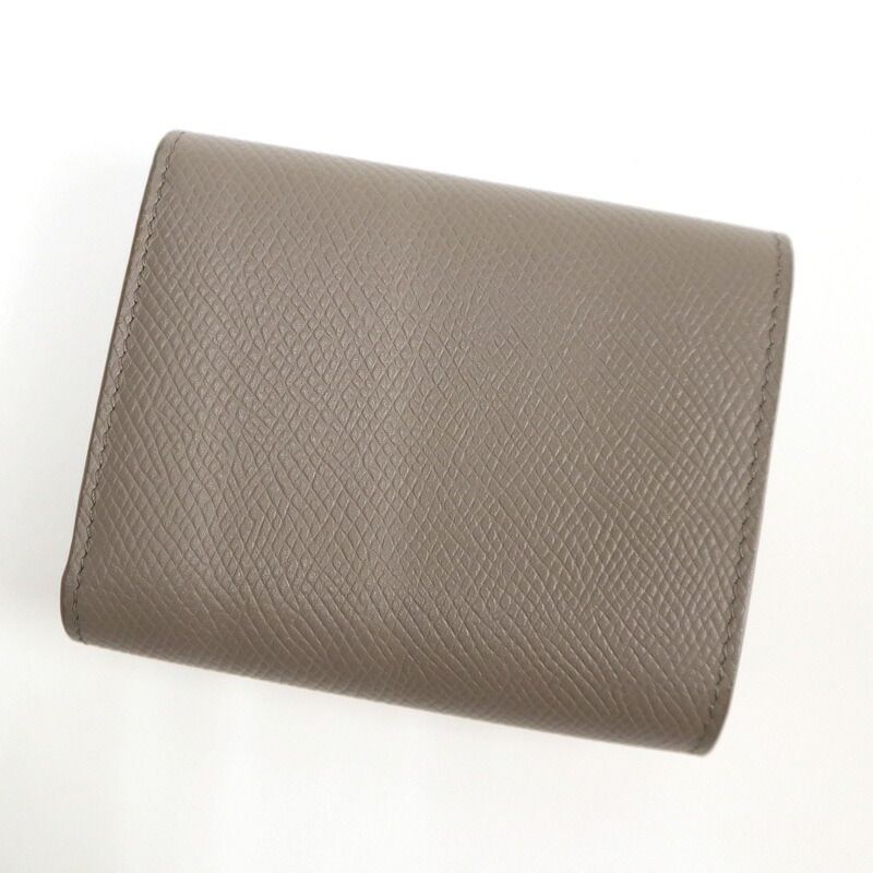 Celine Small Trifold Wallet Leather Gray Gold — view 2