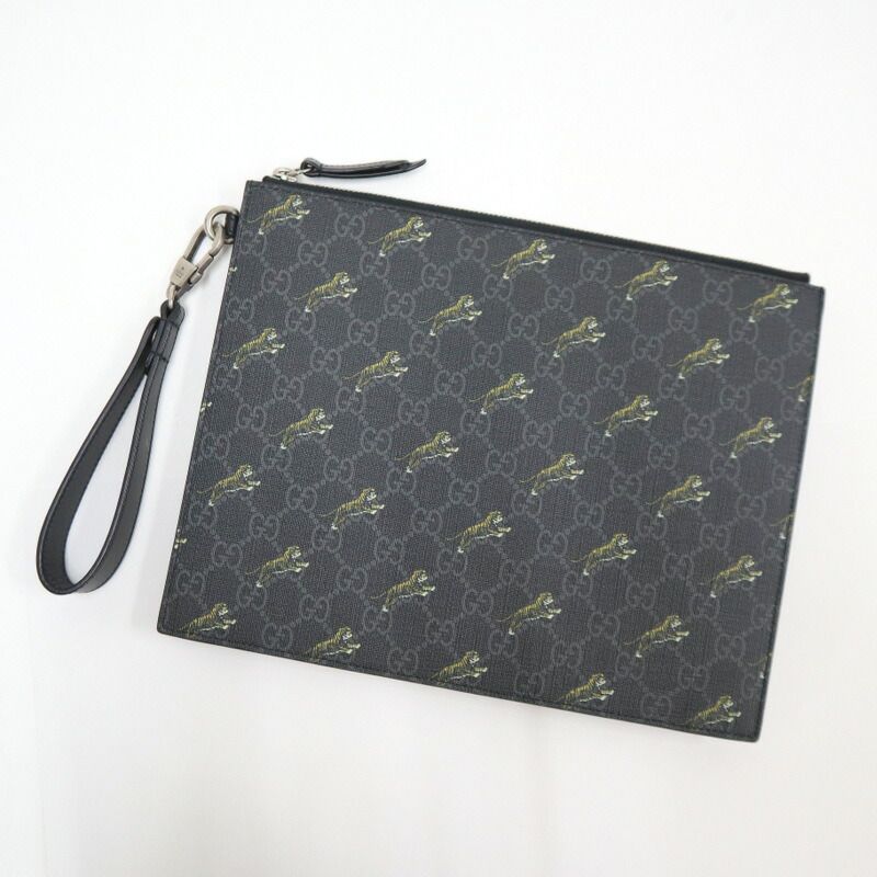 Gucci Clutch Taiga GG Supreme Black Leather — view 2