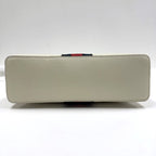 Gucci Ophidia Shoulder Bag Leather White Gold — view 3