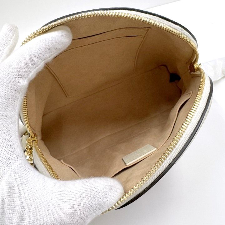 Gucci Ophidia Shoulder Bag Leather White Gold — view 5