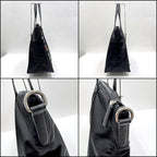 Prada Tessuto Tote Black Nylon Calf Leather — view 6