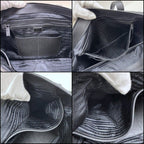 Prada Tessuto Tote Black Nylon Calf Leather — view 8