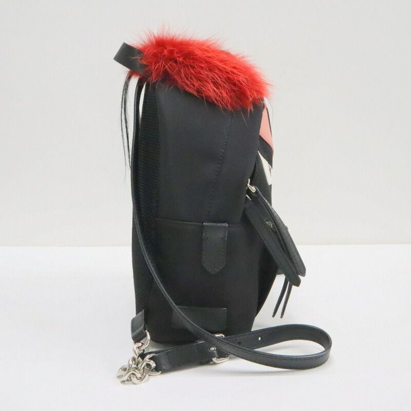 Fendi Monster Star Bugs Backpack Black Red — view 3