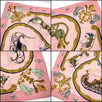 Hermes Carre 90 Feathers and Bells Plumes Et Grelots Pink — view 2