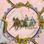 Hermes Carre 90 Feathers and Bells Plumes Et Grelots Pink — view 4
