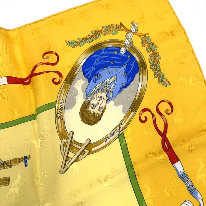 Hermes Carre le Geographe Yellow Silk — view 3