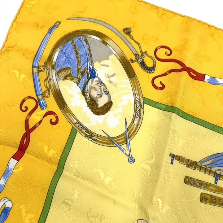 Hermes Carre le Geographe Yellow Silk — view 2
