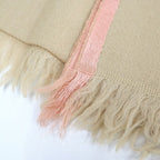 Gucci Large Shawl Beige Pink 95% Wool 5% Silk — view 5