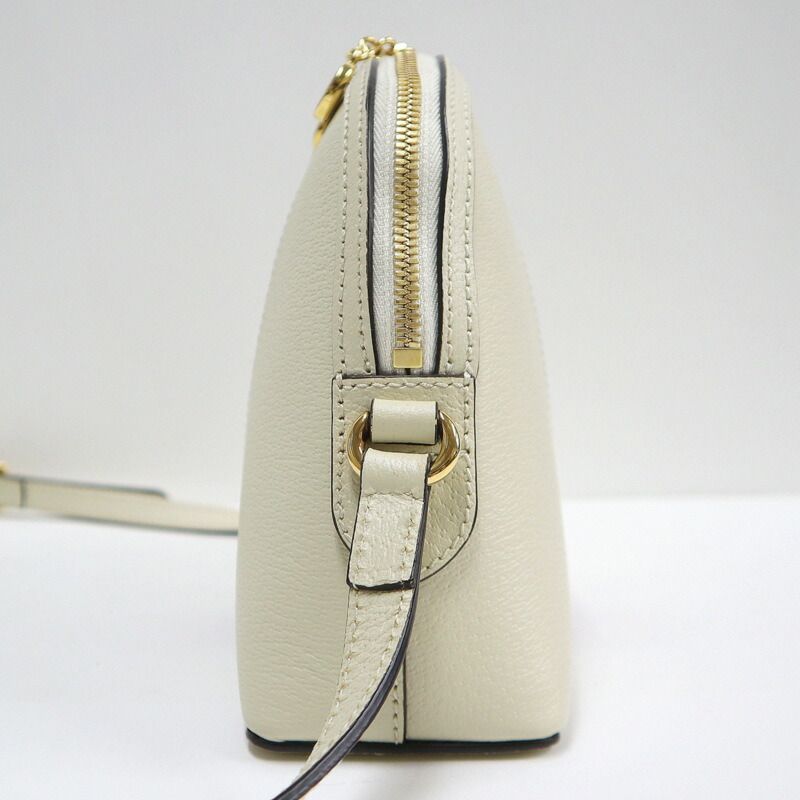 Gucci Ophidia Shoulder Bag Leather White Gold — view 3