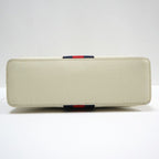 Gucci Ophidia Shoulder Bag Leather White Gold — view 4