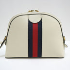 Gucci Ophidia Shoulder Bag Leather White Gold — view 2