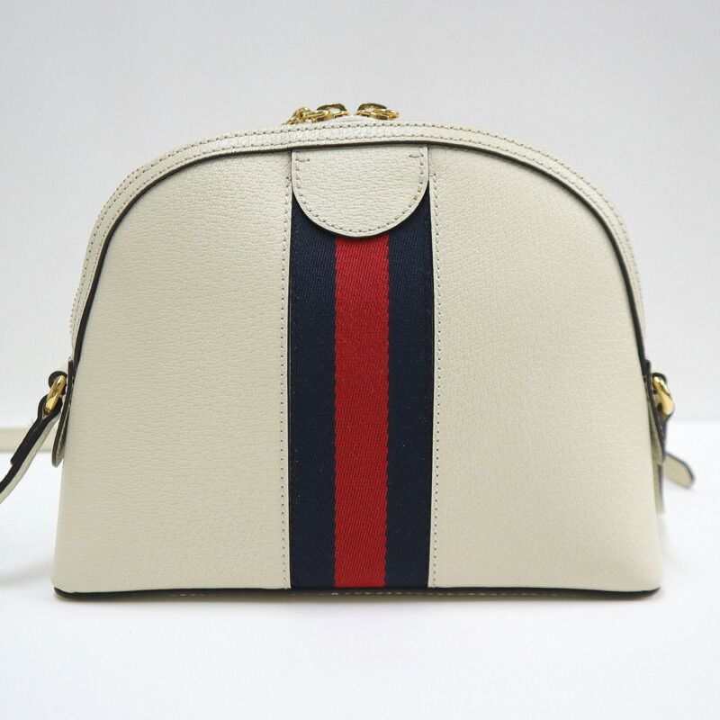 Gucci Ophidia Shoulder Bag Leather White Gold — view 2