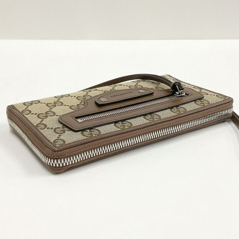 Gucci Wallet GG Canvas Leather Beige Brown — view 3