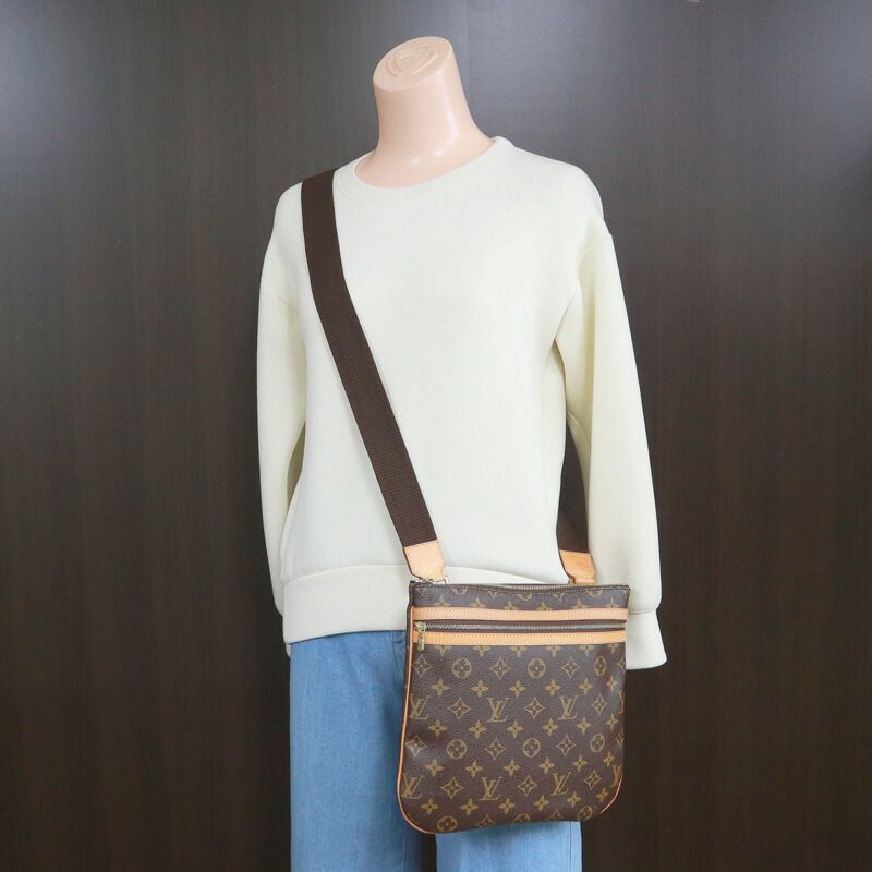 Louis Vuitton Pochette Bossford Shoulder Bag Monogram Brown — view 9