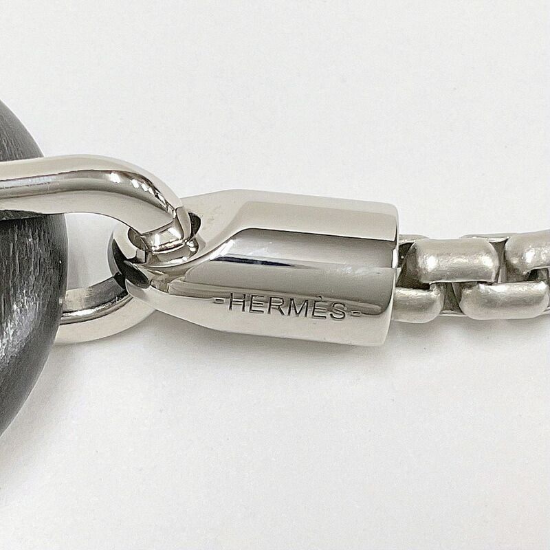 Hermes Bracelet Silver Blue Metal Lacquer Buffalo Horn — view 7