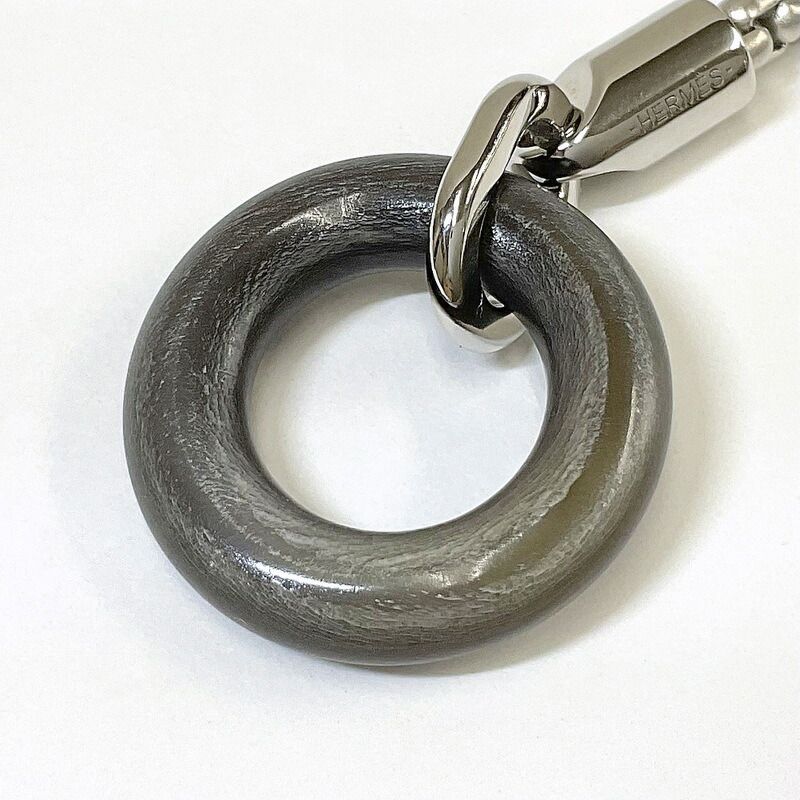 Hermes Bracelet Silver Blue Metal Lacquer Buffalo Horn — view 3