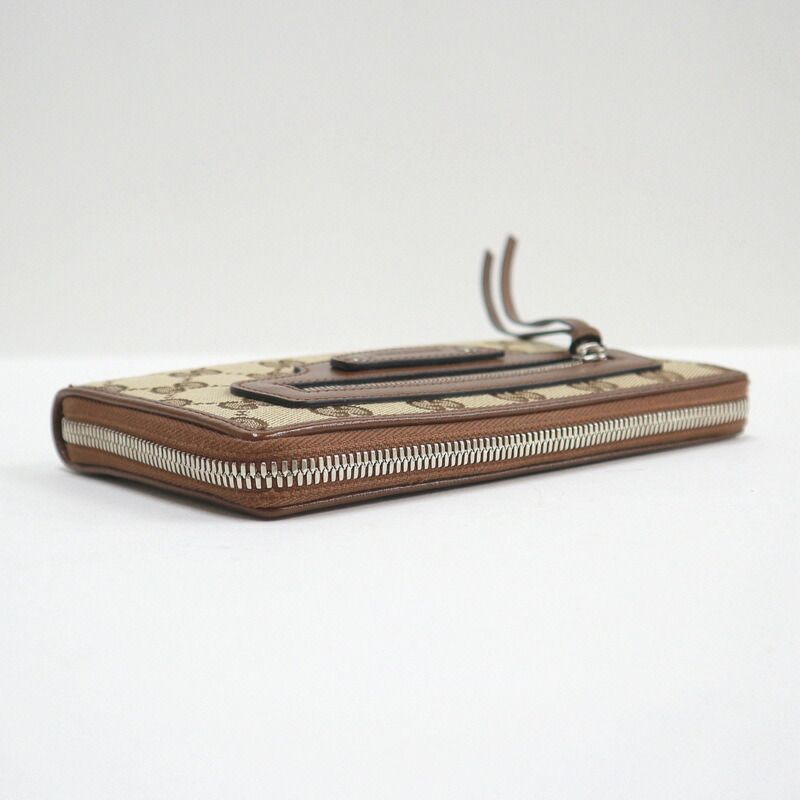 Gucci Wallet GG Canvas Leather Beige Brown — view 3