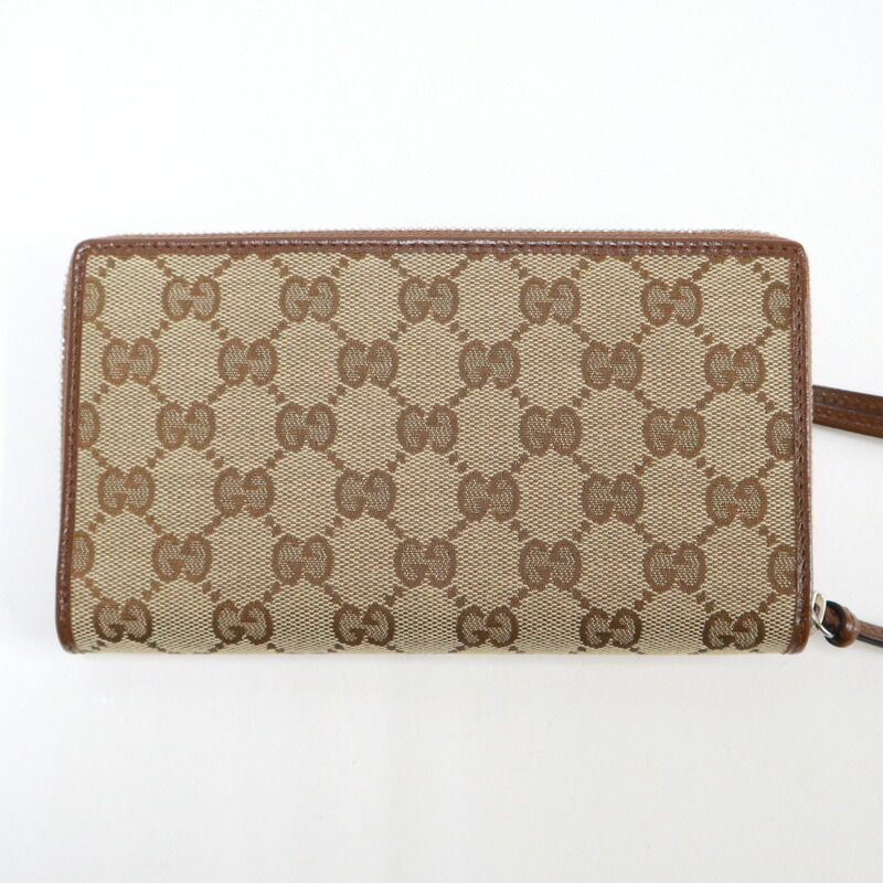 Gucci Wallet GG Canvas Leather Beige Brown — view 2