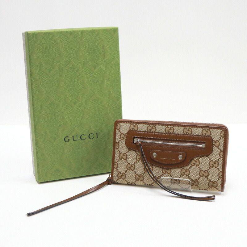 Gucci Wallet GG Canvas Leather Beige Brown — view 9