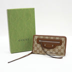 Gucci Wallet GG Canvas Leather Beige Brown — view 9