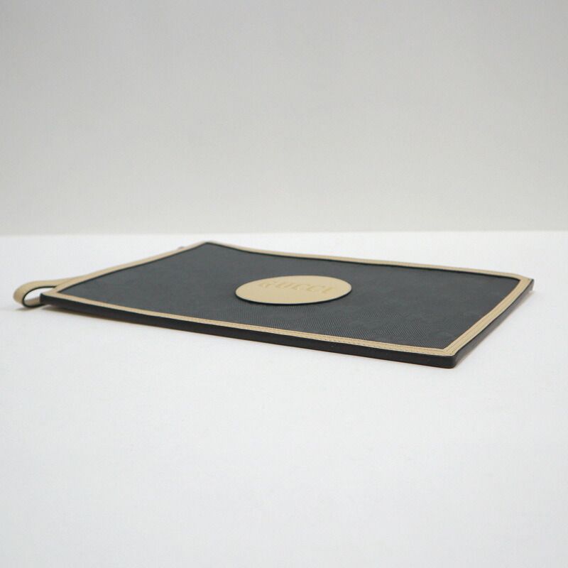 Gucci Off the Grid Clutch Nylon Leather Gray Ivory — view 3