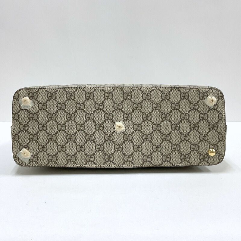 Gucci 2-Way Shoulder Bag GG Supreme Leather Khaki Brown — view 5