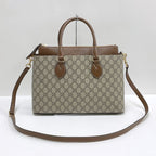Gucci 2-Way Shoulder Bag GG Supreme Leather Khaki Brown — view 2