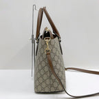 Gucci 2-Way Shoulder Bag GG Supreme Leather Khaki Brown — view 4