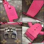 Louis Vuitton Keepall Bandouliere 45 Monogram Macassar Pondicherry Pink Handbag — view 7