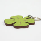 Hermes Clover Charm Green Orange Leather