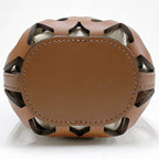 Loewe Anagram Cutout Pocket Shoulder Brown Leather Canvas — view 5