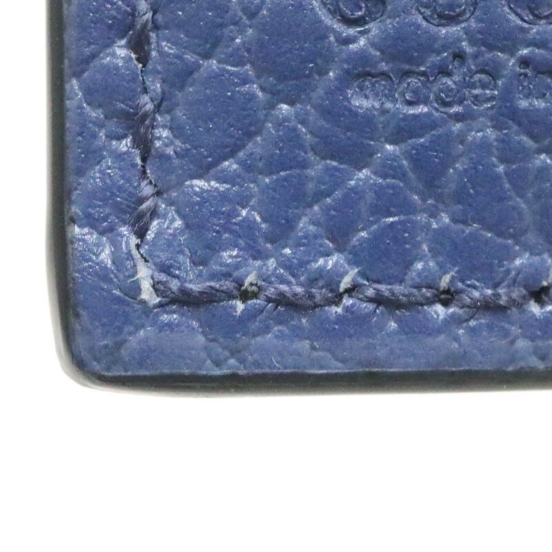 Gucci Interlocking G-bifold Compact Wallet Black Blue Leather — view 9