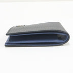Gucci Interlocking G-bifold Compact Wallet Black Blue Leather — view 3