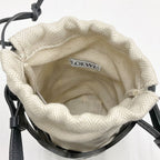 Loewe Anagram Cutout Pocket Shoulder Black Leather Canvas — view 5
