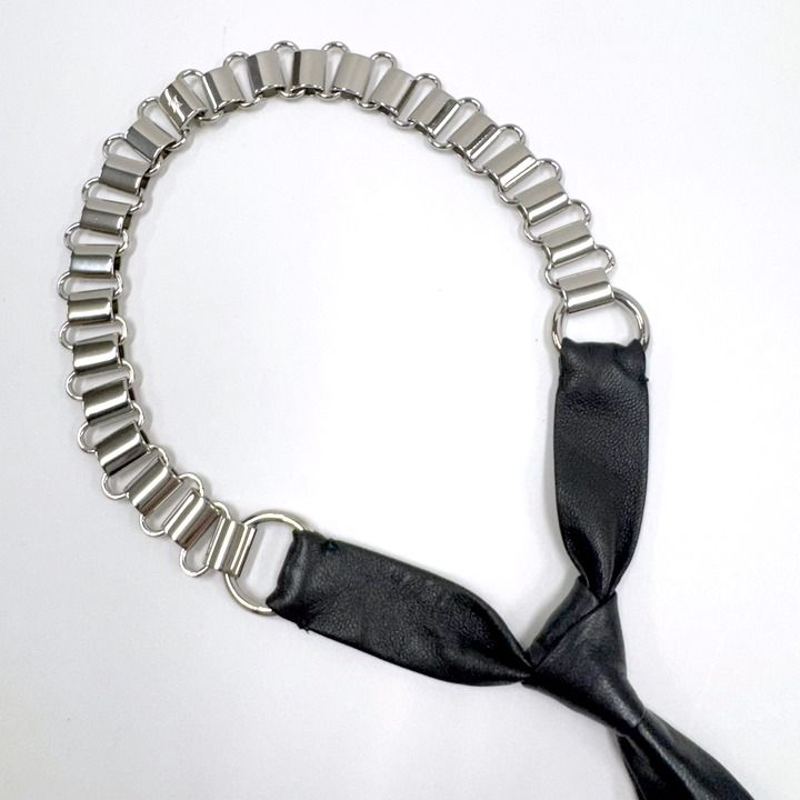 Louis Vuitton Choker Leather Black Silver — view 2