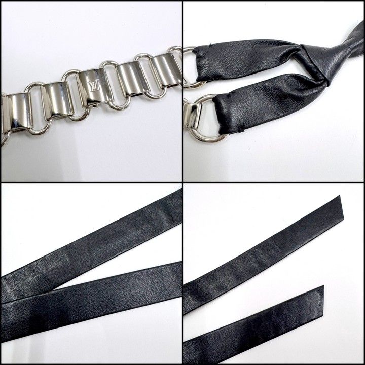 Louis Vuitton Choker Leather Black Silver — view 4